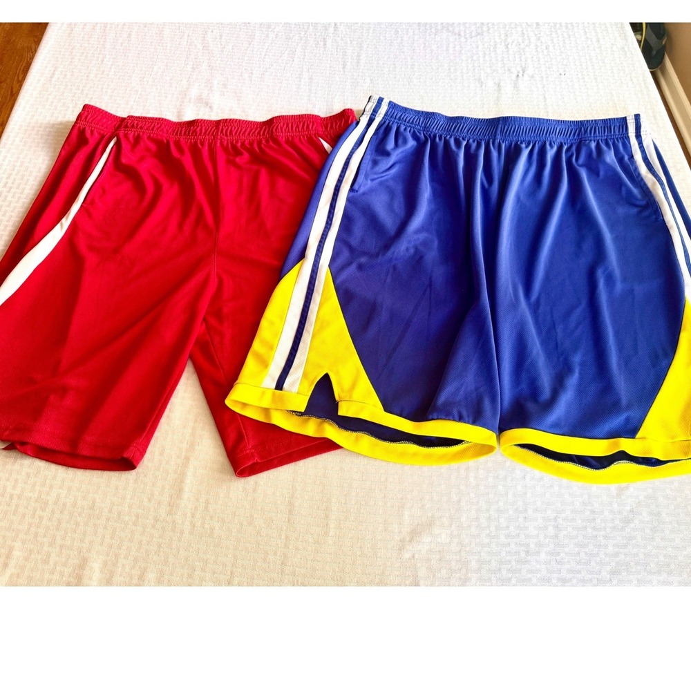 Liberty‎ Pro Mens Basketball Shorts Bundle 2 Pairs Blue Red Mesh Athletic 3XL